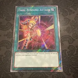 Dark Burning Attack 1st Edition Platinum Secret Rare RA04-EN245 Yu-Gi-Oh! - Image 1