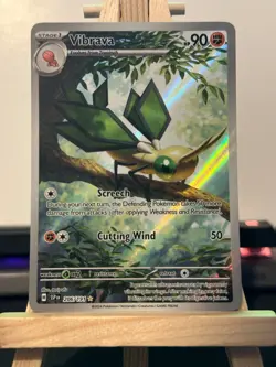 Vibrava Illustration Rare 206/191 SV08 Pokemon TCG Surging Sparks Card NM - Image 1
