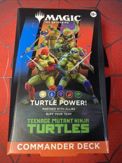 MTG Teenage Mutant Ninja Turtles Commander Deck Turtle Power! Magic Sealed NEW! - Image 1