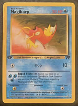 Dark Magikarp #47 Team Rocket 1st Edition Pokemon Card WOTC - Image 1