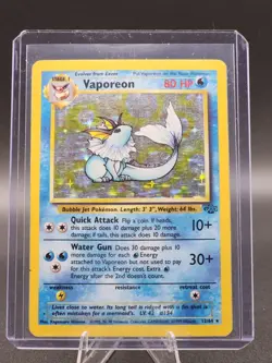 1999 Pokemon JUNGLE VAPOREON RARE HOLO - Image 1