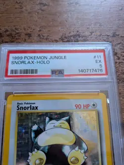 Snorlax Holo Jungle PSA 5 EX Unlimited Pokemon TCG 1999 Holographic Graded #11 - Image 2