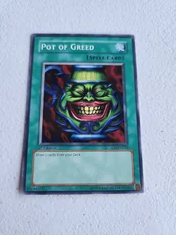 Yugioh Pot of Greed SD3-EN019 (Common, 1st Edition, Lightly Played / LP) Y295 - Image 1