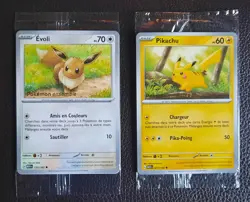 Carte Pokemon Ensemble Promo FR Poke Post scellees, evoli 133 et pikachu 025 - Image 1