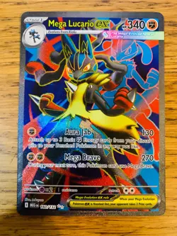 NM! Mega Lucario ex (160/132) Mega Evolutions Full Art Pokemon Card! FREE P&P! - Image 1