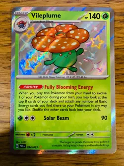 NM! Vileplume (094/091) Paldean Fates Baby Shiny Rare Pokemon Card! FREE P&P! - Image 1