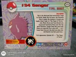 Gengar #94 Series 2 Blue Label - TOPPS Pokemon Card - NM - Image 2