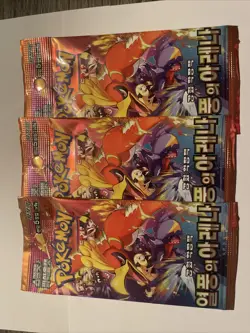 3 X Pokemon Card Heat Wave Arena (Destined Rivals) SV9A NEW Korean Booster Pack - Image 1