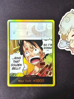 Gold DON!! Card Bell Luffy -One Piece TCG- Adventure on Kami's Island OP15 Eng - Image 1