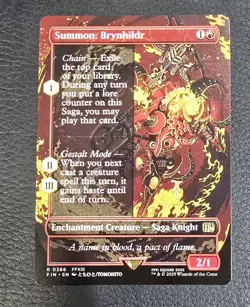 Summon: Brynhildr (Borderless) Final Fantasy Regular MTG NM Magic Card - Image 1