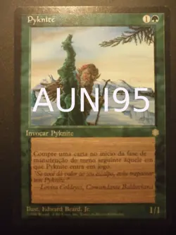 mtg magic Pyknite ice age MISPRINT mana cost 2 instead of 3 PORTUGUESE - Image 1