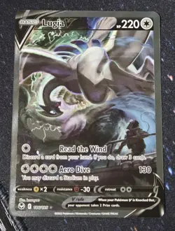 Lugia V 186/195 Alternate Art Pokemon Card Holo Rare Full Art TCG - Image 3