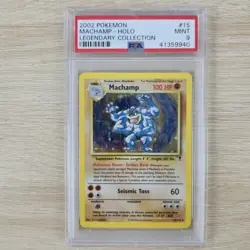PSA 9 Machamp 15/110 Legendary Collection Holo Foil 2002 Nintendo Pokemon Card - Image 1