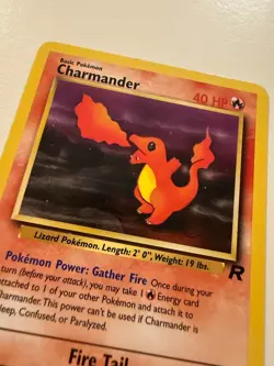 Pokemon TCG 2000 Dark Charmander Team Rocket Unlimited #50/82 Near Mint Vintage - Image 3