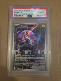 2023 POKEMON SCARLET & VIOLET POKEMON CENTER ETB PROMO SVP #013 MIRAIDON PSA 10 - Image 1