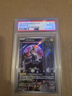 2023 POKEMON SCARLET & VIOLET POKEMON CENTER ETB PROMO SVP #013 MIRAIDON PSA 10 - Image 2