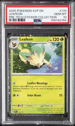2025 POKEMON SVP EN-SV BLACK STAR PROMO #170 LEAFEON PSA 10 - Image 1
