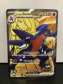 Cynthia's Garchomp ex 215/182 Pokemon Destined Rivals Holo Full Art Ultra Rare - Image 1