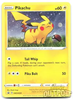 Pikachu SWSH039 Holo Promo Sword & Shield Promo Pokemon NM - Image 1