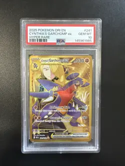 Pokemon TCG Cynthia's Garchomp ex 241/182 Destined Rivals Hyper Rare Holo PSA 1… - Image 1