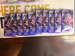 10x One Piece OP14 THE AZURE SEA’S SEVEN Sleeved Blister Booster Packs Sealed - Image 1