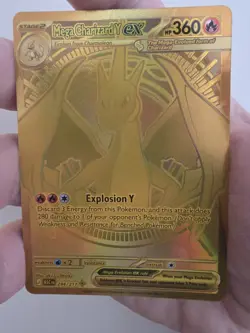 Mega Charizard Y EX 294/217 Pokemon TCG Ascended Heroes Gold Hyper Rare - Image 1