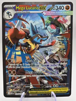 Pokemon TCG Mega Lucario ex Special Illustration Rare Holo Me01 179/132 English… - Image 1