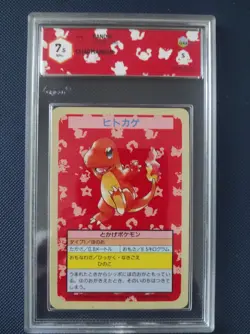 Pokemon 1995 Charmander Topsun Blue Back No Number GRAAD 7,5 NM+ - Image 1