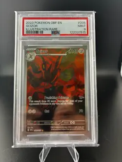 Scizor 205/197 Illustration Rare Pokemon Obf En-Obsidian Flames 2023 PSA 9 NM-MT - Image 1