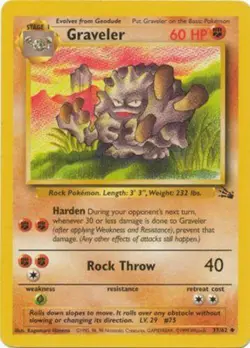 Graveler 37/62 Fossil Set Unlimited Vintage 1999 Pokemon Card - Image 1