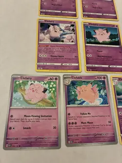 Lot Of 7 Clefairy And Clefable Pokemon Cards - Image 2