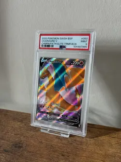 Pokemon TCG Charizard v SWSH050 Champions Path ETB Black Star Promo PSA 9 - Image 2