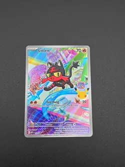 Litten MEP 044 - First Partner Illustration Rare Promo 30th Anniversary #2 - Image 2