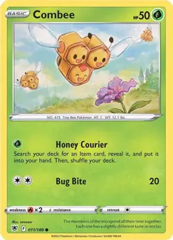 Combee SWSH10: Astral Radiance 011/189 NM English Pokemon Card - Image 1