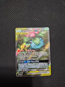 Venusaur & Snivy GX SM229 Sm Holo perfect condition card - Image 2