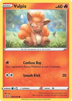 Vulpix Common SWSH02: Rebel Clash 024/192 NM English Pokemon Card - Image 1