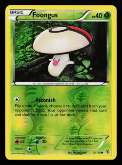 Foongus 12/135 Reverse Holo Plasma Storm Pokemon Card - Image 1