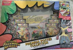 Pokemon TCG: Ascended Heroes Premium Poster Collection Mega Lucario Sealed Box - Image 1