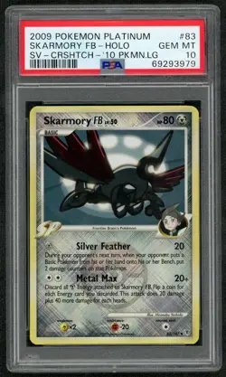 2009 Pokemon Platinum League Promo Skarmory FB Cross-Hatch 83/147 PSA 10 - Image 1