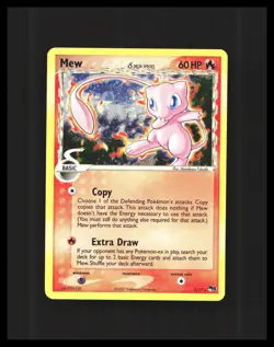 Mew Delta Species Holo LP Pokemon POP Series 5 3/17 RARE *CORRECTED BACK* MP-HP - Image 1