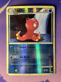 2010 Pokemon HeartGold & SoulSilver Unleashed Octillery Reverse Holo #6/95 - Image 1
