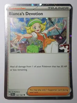 Bianca's Devotion 142 Cosmos Holo Play! Stamped Promo Pokemon card - Image 1
