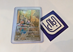 Pokemon Paldean Fates Mimikyu SVP075 Black Star Promo Pokemon Center Stamp - Image 1