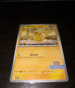 Pikachu 214/SVP – Illustration Contest 2024 Promo – Holo – Pokemon TCG - Image 2