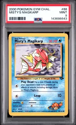 2000 Pokemon Gym Challenge 88 Misty's Magikarp PSA 9 - Image 1