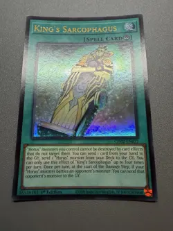 Yu-Gi-Oh! King’s Sarcophagus Ultra Rare 1st Edition CH02-EN037 NM - Image 1