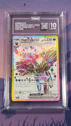 Pokemon TCG Hydreigon EX 223/191 Surging Sparks Full Art Ultra Rare TAG 10 - Image 1