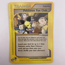 Pokemon Fan Club 130/147 Trainer Card Supporter Aquapolis Regular MP - Image 1