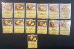 Pikachu Pokemon Day Promo 051/162 Lot Of 13 Cards And 13 Coins - Image 1