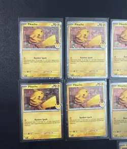 Pikachu Pokemon Day Promo 051/162 Lot Of 13 Cards And 13 Coins - Image 2